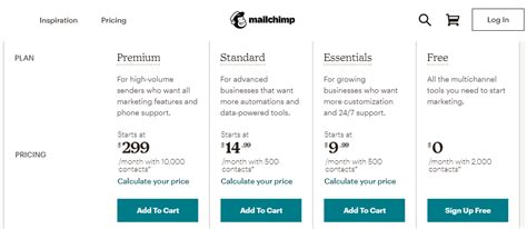 mailchimp|Mailchimp Pricing Plans .